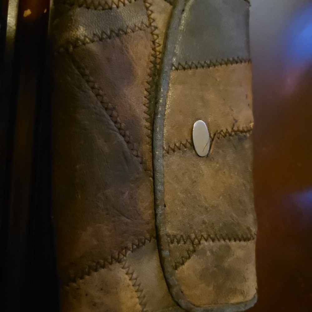 Brown Patchwork Leather Wallet - image 5